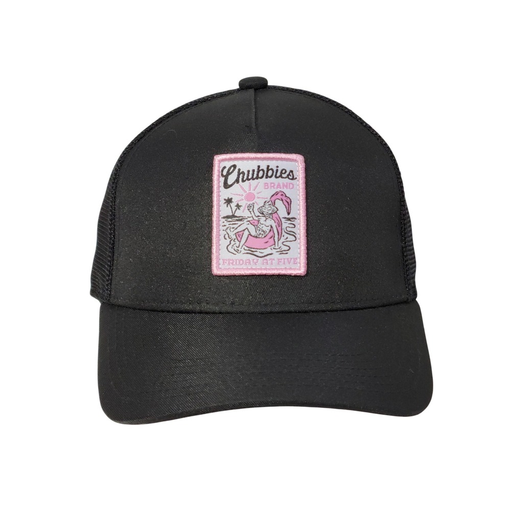 Chubbies Trucker Hat Men Snapback Adjustable Black Friday at Five Flamingo Patch